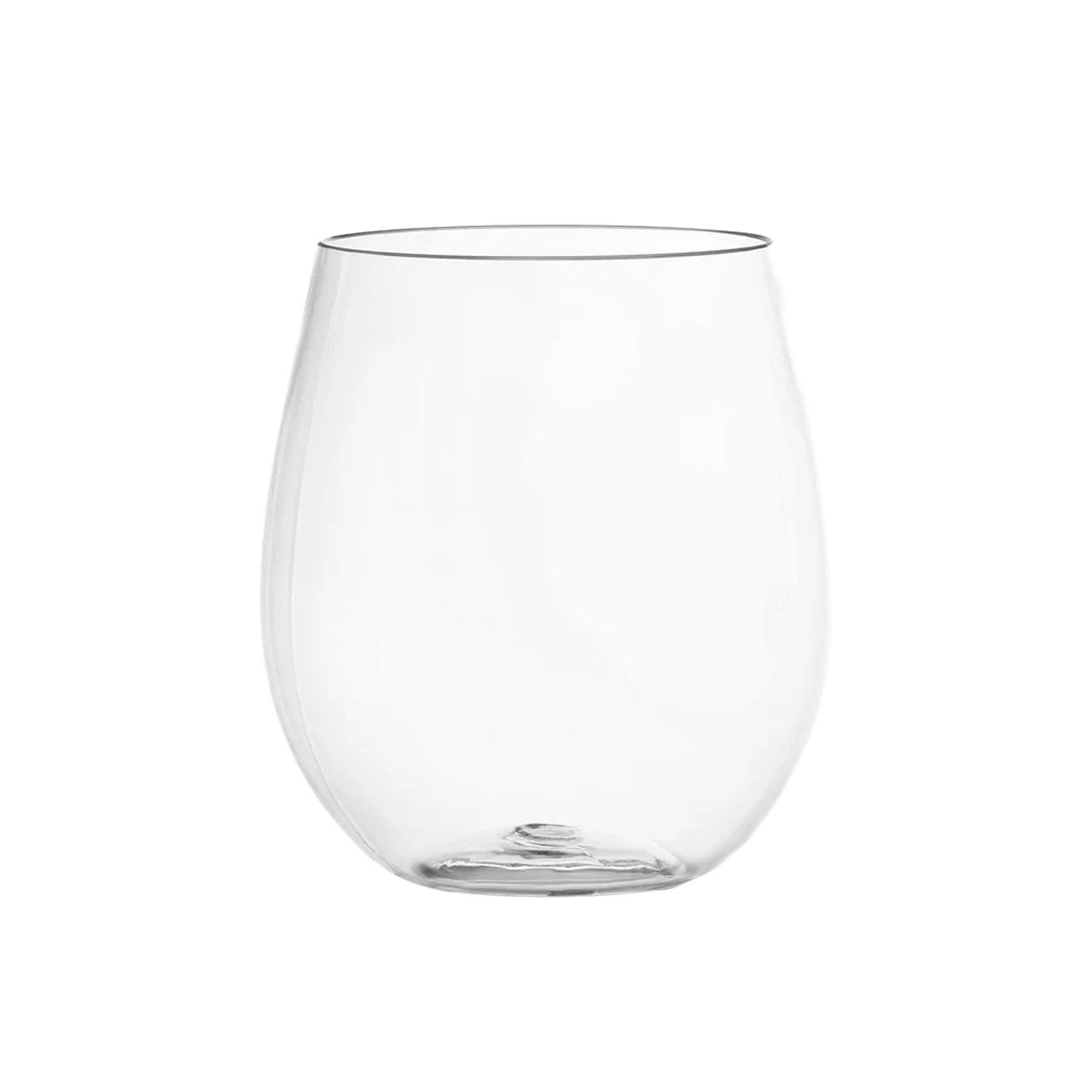 12 oz. Clear Elegant Stemless Plastic Wine Glasses