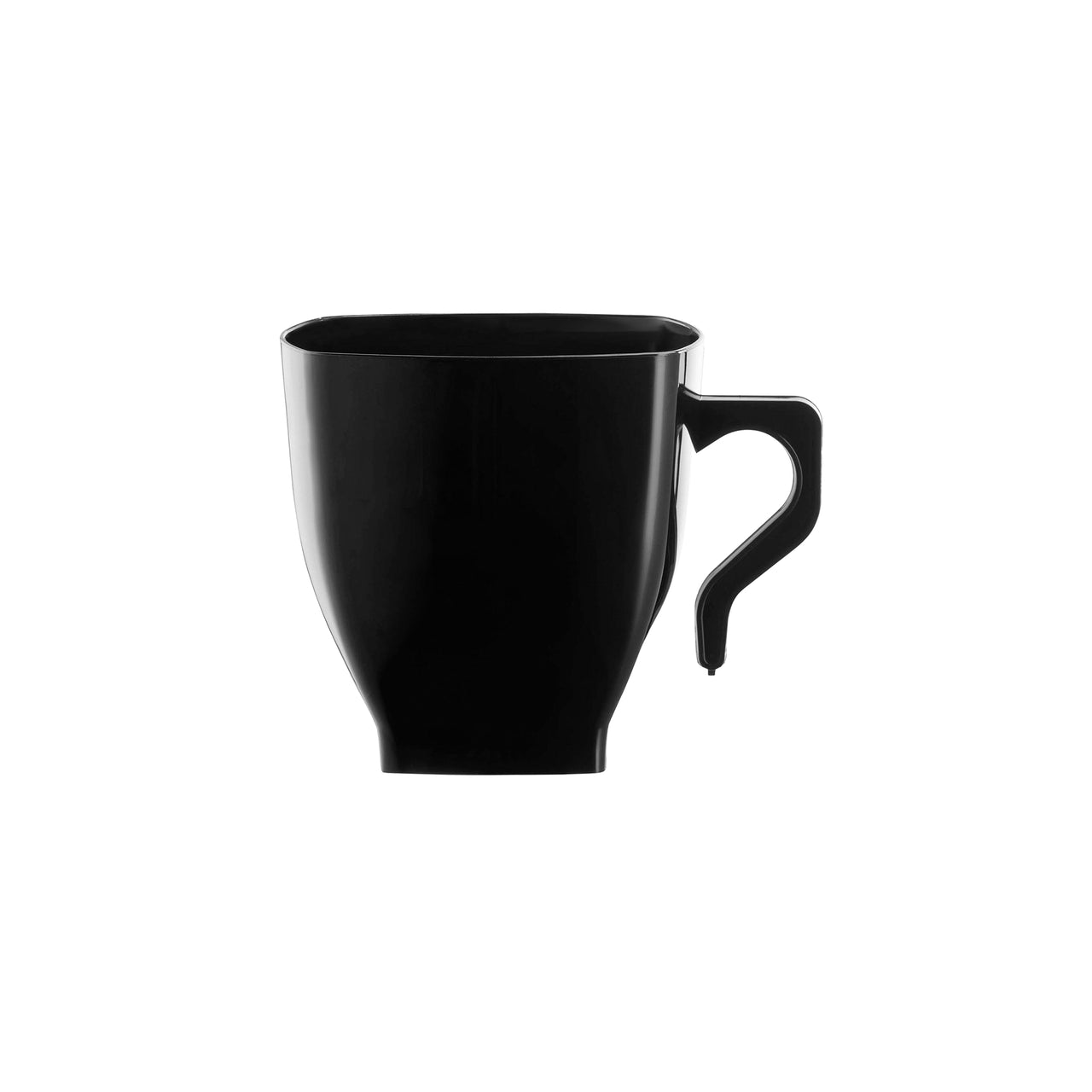 2 oz. Black Square Plastic Mini Coffee Tea Cups