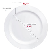 6.25-inch round white plastic pastry plates