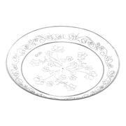 Clear Floral Round Disposable Plastic Buffet Plates (9") | Smarty Had A Party