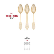 Shiny Baroque Gold Plastic Spoons SKU | Smarty Had A Party