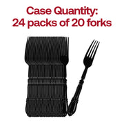 Black Baroque Disposable Plastic Dinner Forks Quantity | Smarty Had A Party