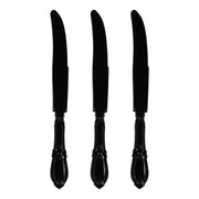 Black Baroque Disposable Plastic Dinner Knives Secondary | Smarty Had A Party