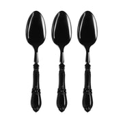 Black Baroque Disposable Plastic Dinner Spoons Secondary | Smarty Had A Party