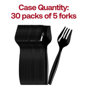 Black Disposable Plastic Serving Forks Quantity | Smarty Had A Party