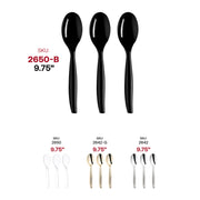 Black Disposable Plastic Serving Spoons SKU | Smarty Had A Party