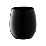 12 oz. Black Elegant Stemless Plastic Wine Glasses Main | Smarty Had A Party