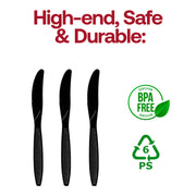 Black Plastic Disposable Knives BPA | Smarty Had A Party