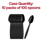 Black Plastic Disposable Spoons Quantity | Smarty Had A Party