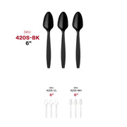 Black Plastic Disposable Spoons SKU | Smarty Had A Party