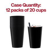 12 oz. Black Round Disposable Plastic Tumblers Quantity  | Smarty Had A Party