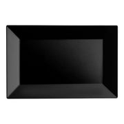 Black Rectangular Plastic Dessert Plates