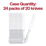 Clear Baroque Disposable Plastic Dinner Knives Quantity | Smarty Had A Party