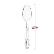 Clear Baroque Disposable Plastic Dinner Spoons Dimension | Smarty Had A Party