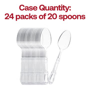 Clear Baroque Disposable Plastic Dinner Spoons Quantity | Smarty Had A Party