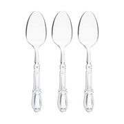 Clear Baroque Disposable Plastic Dinner Spoons Secondary | Smarty Had A Party