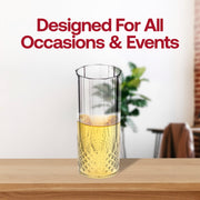 14 oz. Clear Crystal Cut High Ball Plastic Glasses Lifestyle | Smarty Had A Party