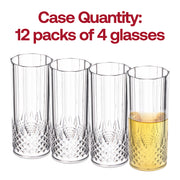 14 oz. Clear Crystal Cut High Ball Plastic Glasses Quantity | Smarty Had A Party