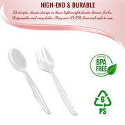 Clear Disposable Plastic Serving Flatware Set | Smarty Had A Party