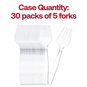 Clear Disposable Plastic Serving Forks Quantity | Smarty Had A Party