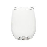 12 oz. Clear Elegant Stemless Plastic Wine Glasses Main | Smarty Had A Party