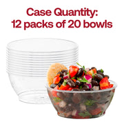 Clear Floral Round Disposable Plastic Dessert Bowls (6 oz.) Quantity | Smarty Had A Party