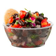 Clear Floral Round Disposable Plastic Dessert Bowls (6 oz.) Secondary | Smarty Had A Party