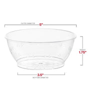 Clear Floral Round Disposable Plastic Soup Bowls (10 oz.) Dimension | Smarty Had A Party