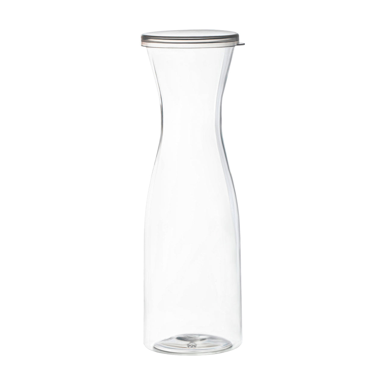 35 oz. Clear Large Disposable Plastic Wine Carafes with Lids Main | Smarty Had A Party