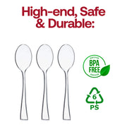 Clear Mini Plastic Disposable Tasting Spoons BPA | Smarty Had A Party