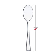 Clear Mini Plastic Disposable Tasting Spoons Dimension | Smarty Had A Party