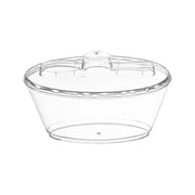 4 oz. Clear Oval Plastic Mini Cup with Lid and Spoon Main | Smarty Had A Party