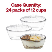 4 oz. Clear Oval Plastic Mini Cup with Lid and Spoon Quantity | Smarty Had A Party