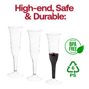 5 oz. Clear Plastic Champagne Flutes BPA | Smarty Had A Party