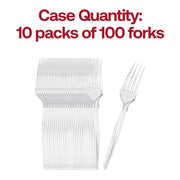 Clear Plastic Disposable Forks Quantity | Smarty Had A Party