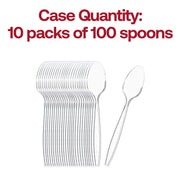 Clear Plastic Disposable Spoons Quantity | Smarty Had A Party