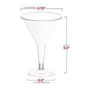 6 oz. Clear Plastic Martini Glasses Dimension | Smarty Had A Party