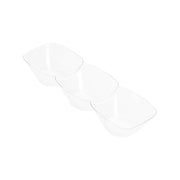 Clear Rectangular 3-Hole Mini Plastic Bowls Main | Smarty Had A Party