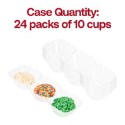 Clear Rectangular 3-Hole Mini Plastic Bowls Quantity | Smarty Had A Party