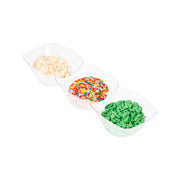 Clear Rectangular 3-Hole Mini Plastic Bowls Secondary | Smarty Had A Party