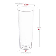 10 oz. Clear Round High Ball Disposable Plastic Cups Dimension | Smarty Had A Party