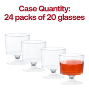 2 oz. Clear Round Plastic Disposable Mini Wine Glasses Quantity | Smarty Had A Party