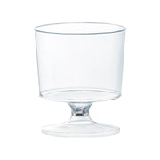 2 oz. Clear Round Plastic Disposable Mini Wine Glasses Main | Smarty Had A Party