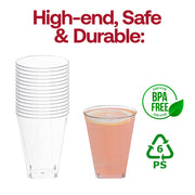 7 oz. Clear Square Bottom Disposable Plastic Cups BPA | Smarty Had A Party