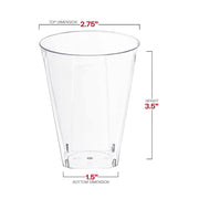 7 oz. Clear Square Bottom Disposable Plastic Cups Dimension | Smarty Had A Party