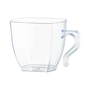 8 oz. Clear Square Plastic Coffee Mugs Main | Smarty Had A Party