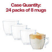 8 oz. Clear Square Plastic Coffee Mugs Quantity | Smarty Had A Party