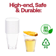 8 oz. Clear Square Plastic Cups BPA | Smarty Had A Party