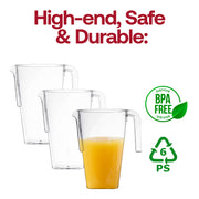 52 oz. Clear Square Plastic Disposable Pitchers BPA | Smarty Had A Party