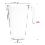 52 oz. Clear Square Plastic Disposable Pitchers Dimension | Smarty Had A Party